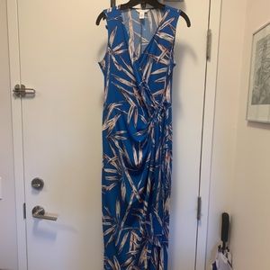 FAUX WRAP MAXI DRESS